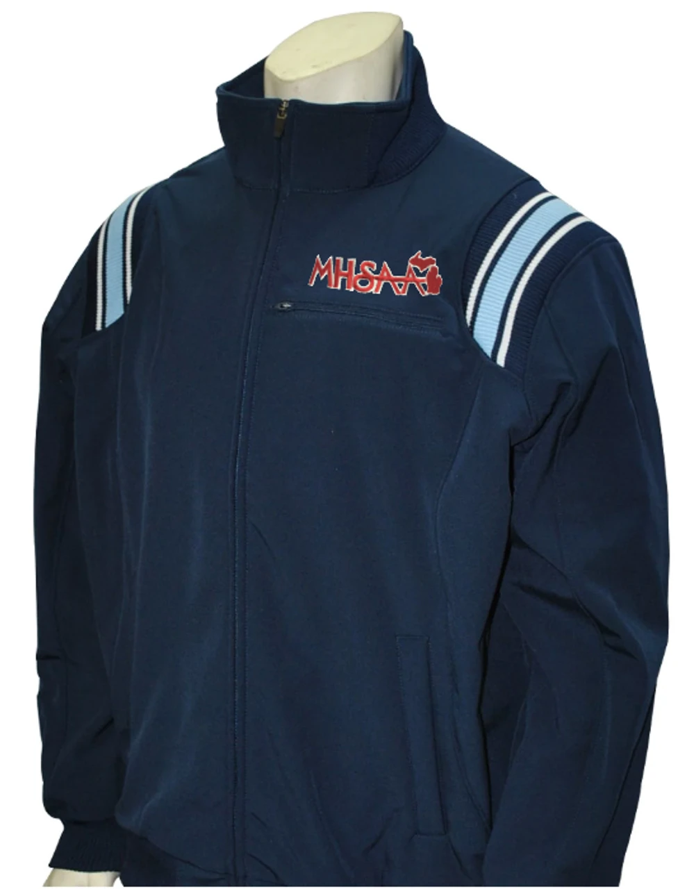 Michigan MHSAA Navy Therma Base Umpire Jacket With Powder Trim 3 Michigan MHSAA Navy Therma Base Umpire Jacket With Powder Trim