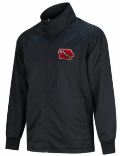 Iowa IHSAA Black Referee Pre-game Jacket With Cadet Collar