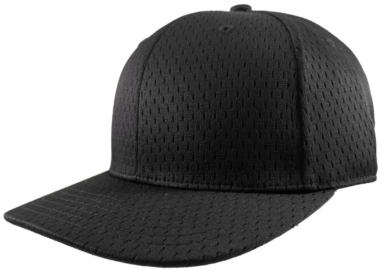 Black Fitted Promesh 4-stitch Umpire Plate Cap 3 Black Fitted Promesh 4-stitch Umpire Plate Cap