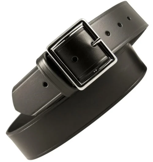 Boston Leather Black 1 3/4" Plain Leather Belt