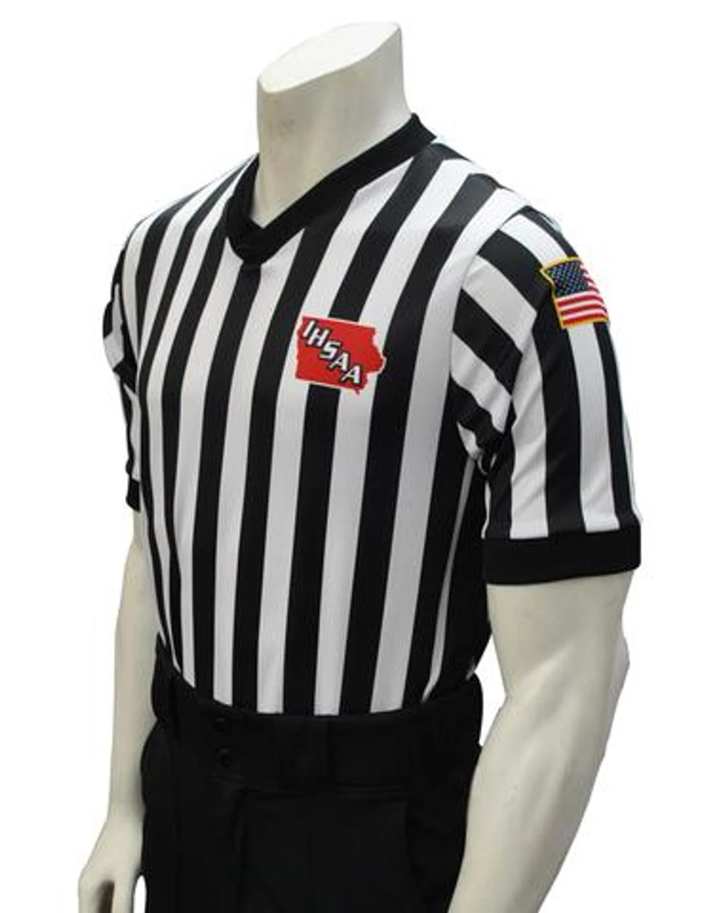 Iowa IHSAA Body Flex® Basketball Referee Shirt 3 Iowa IHSAA Body Flex® Basketball Referee Shirt