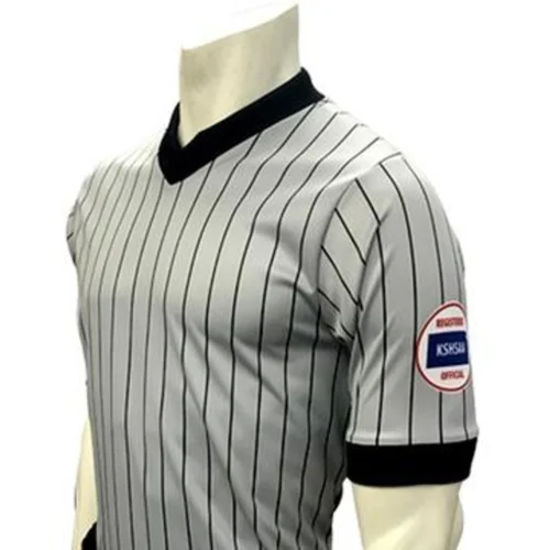 Kansas KSHSAA Wrestling Referee Shirt With Reverse Flag