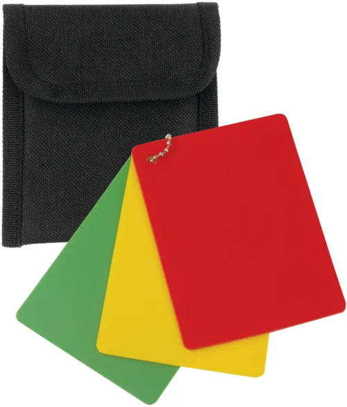 Women's Lacrosse Referee Red-Yellow-Green Penalty Cards