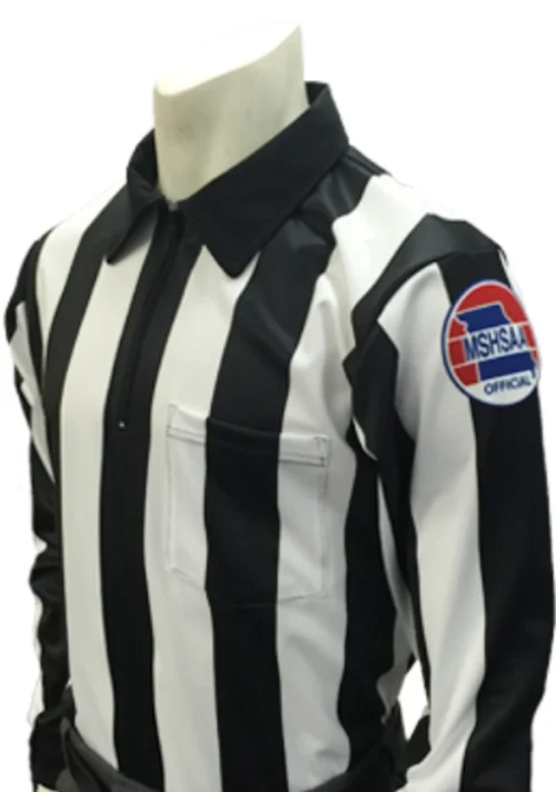 Missouri MSHSAA 2 1/4" Stripe Long Sleeve Football Referee Shirt