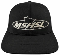 Minnesota MSHSL Black 6-stitch Wool Baseball Umpire Cap