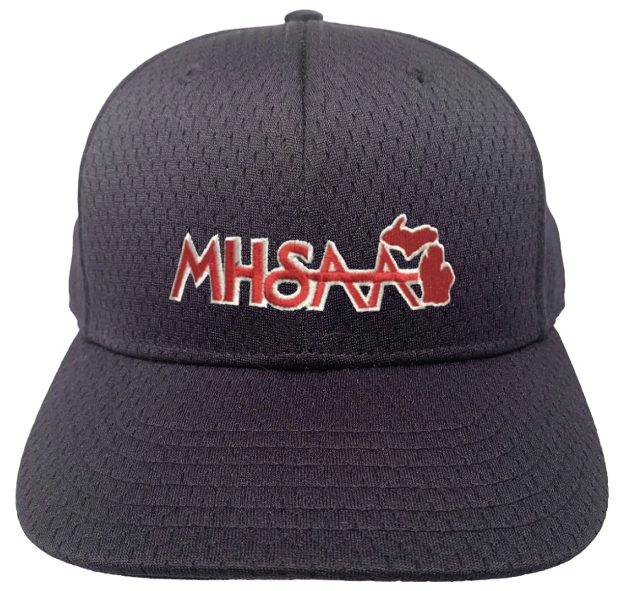 Michigan MHSAA Navy Promesh System5 4-stitch Umpire Plate Cap 3 Michigan MHSAA Navy Promesh System5 4-stitch Umpire Plate Cap