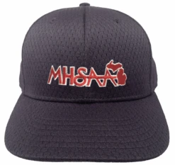 Michigan MHSAA Navy Fitted Promesh 4-stitch Umpire Plate Cap