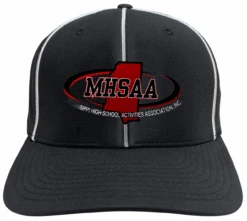 Mississippi MHSAA Black Flex-Fit Pulse Football Referee Cap