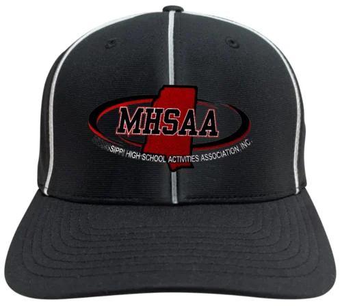 Mississippi MHSAA Black Flex-Fit Pulse Football Referee Cap