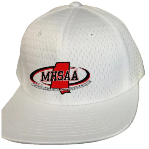 Mississippi MHSAA Flex-Fit White Mesh Football Referee Cap