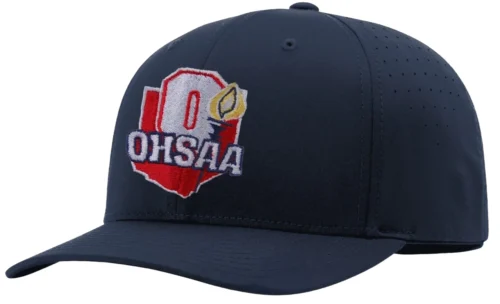 Ohio OHSAA Navy Ignite LT Laser Performance 6-stitch Umpire Cap