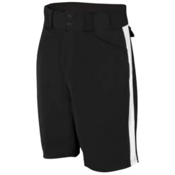 Smitty Officials Apparel Black Referee Shorts With White Stripe