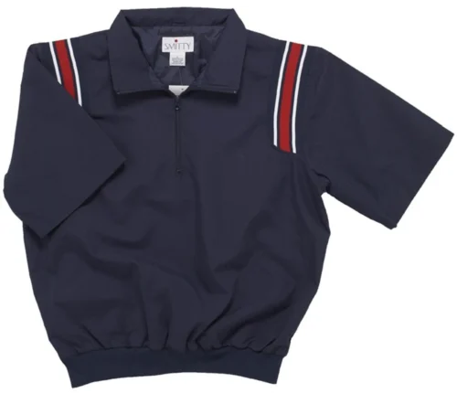 Smitty Half Sleeve Umpire Pullover Navy With Red/White Trim