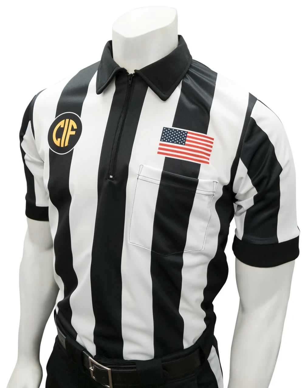 California CIF Short Sleeve 2 1/4" Football Referee Shirt 3 California CIF Short Sleeve 2 1/4" Football Referee Shirt