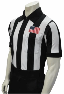Smitty 2" Stripe Short Sleeve Football Referee Shirt Extra Tall With Flag