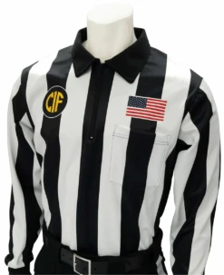 California CIF Long Sleeve 2 1/4" Football Referee Shirt-No Side Panel