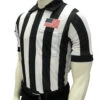 Smitty Official's Apparel 2" Stripe Dye Sublimated Short Sleeve Football Referee Shirt With Chest Flag