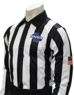 Georgia GHSA Dye Sublimated Long Sleeve Football & Lacrosse Referee Shirt-XL