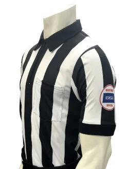 Kansas KSHSAA Short Sleeve 2 1/4" Football Referee Shirt-3X