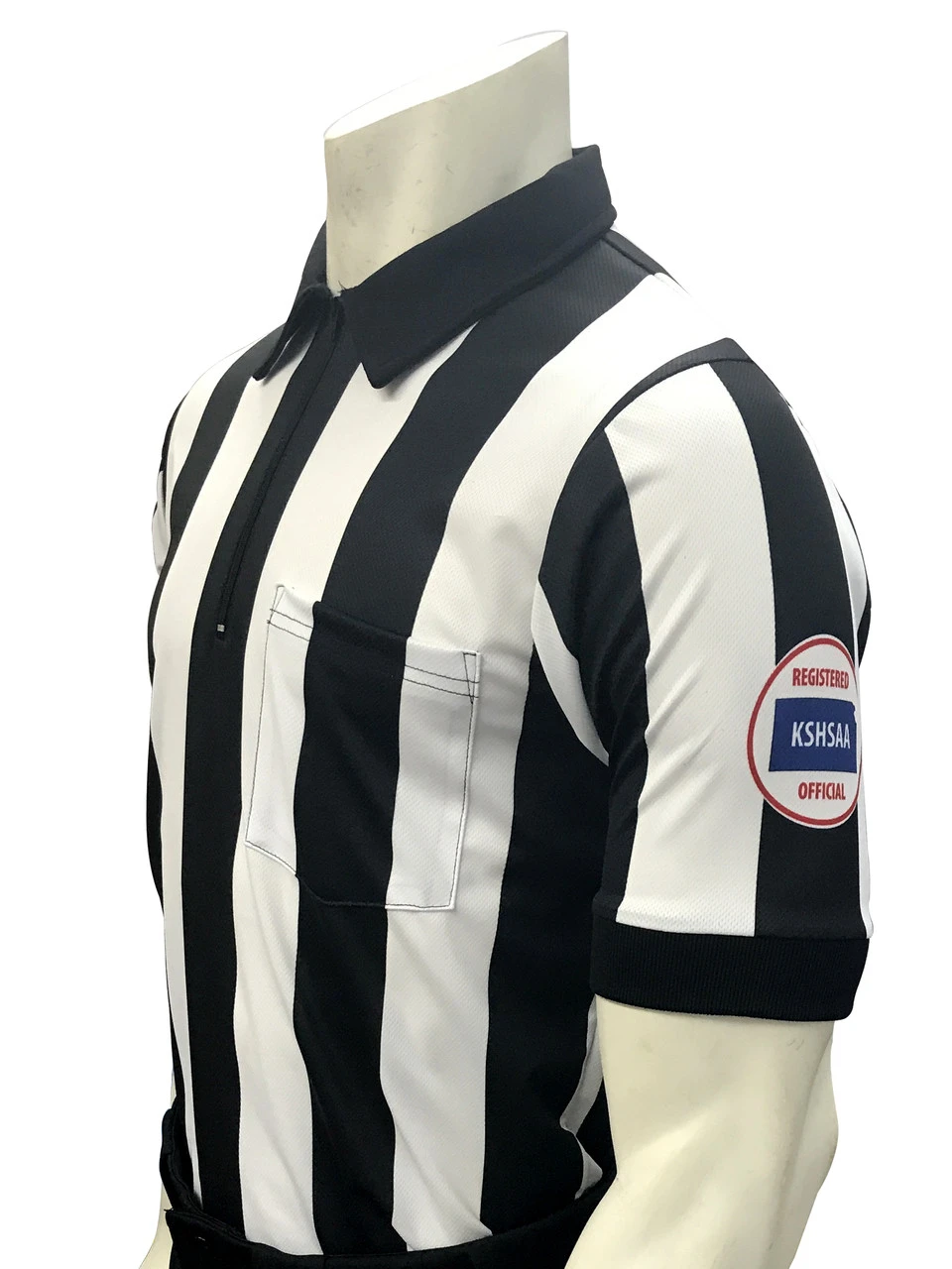 Kansas KSHSAA Short Sleeve 2 1/4" Football Referee Shirt 3 Kansas KSHSAA Short Sleeve 2 1/4" Football Referee Shirt
