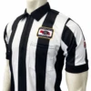Nebraska NHSOA SS 2 1/4" Stripe Football Referee Shirt No Flag -Power Fit Wear Shop USA137NE NHS NO FLAG 43393.1722631911