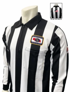 Nebraska NHSOA Dye Sublimated 2 1/4" Stripe Long Sleeve Football Referee Shirt
