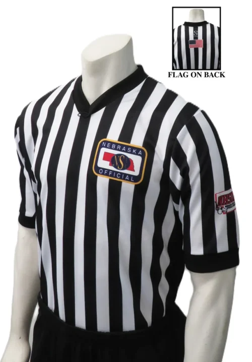 Nebraska NSAA Side Panel NHSOA Basketball Referee Shirt