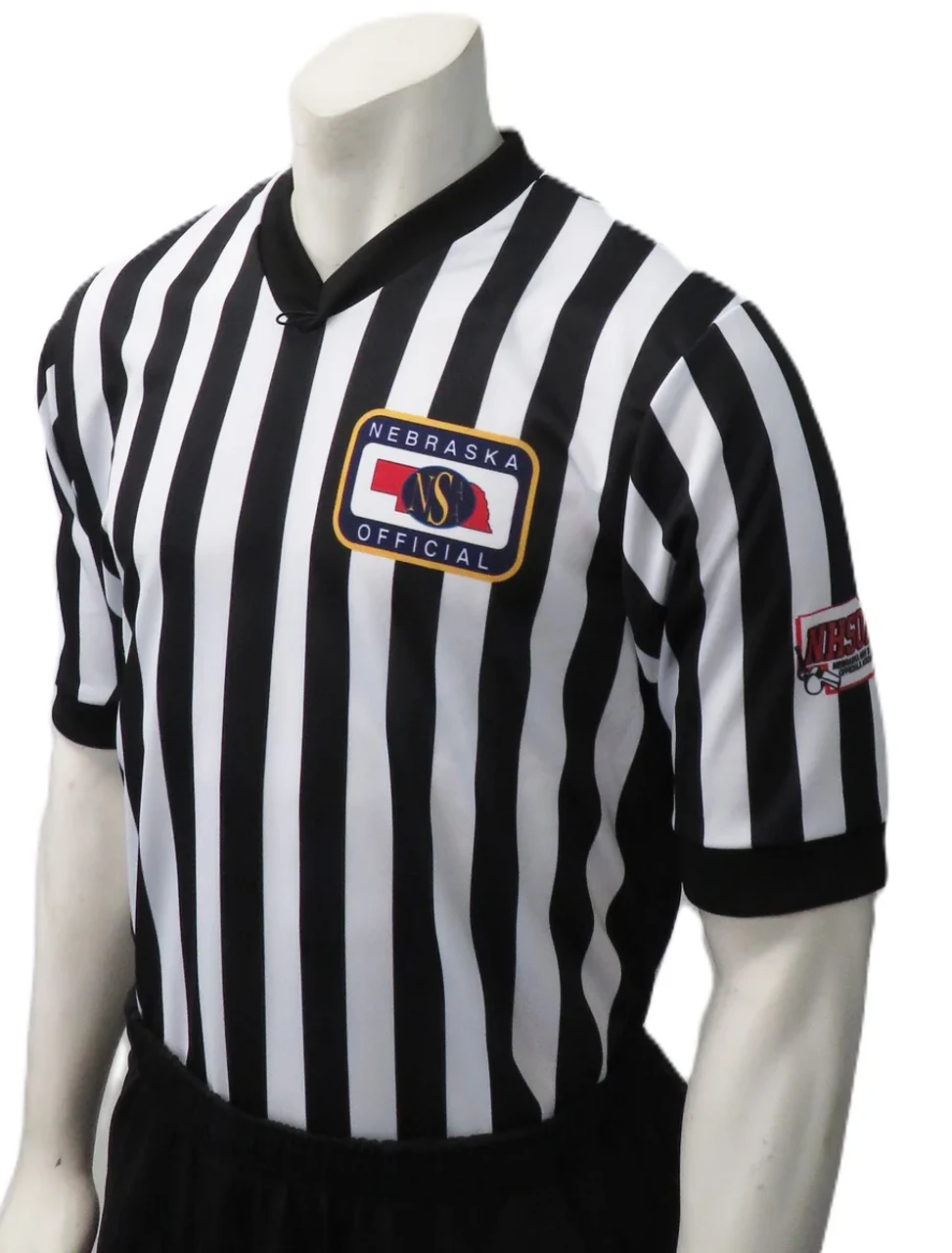 Nebraska NSAA- NHSOA Side Panel Basketball Referee Shirt No Flag 3 Nebraska NSAA- NHSOA Side Panel Basketball Referee Shirt No Flag
