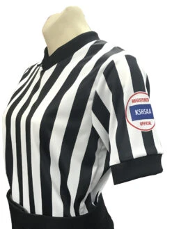 Kansas KSHSAA Women's Body Flex® Basketball Referee Shirt Reverse Flag