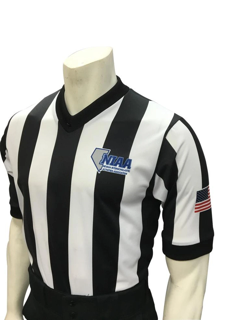 Nevada NIAA 2 1/4" Men's Dye Sublimated Basketball Referee Shirt 3 Nevada NIAA 2 1/4" Men's Dye Sublimated Basketball Referee Shirt