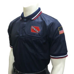 Iowa IHSAA Dye Sublimated Navy Umpire Shirt
