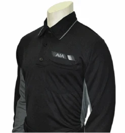 Arizona AIA Major League Style Black W/Charcoal Side Panel Long Sleeve Umpire Shirt