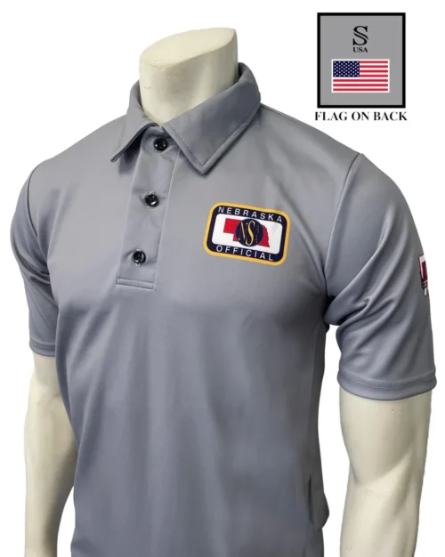 Nebraska NSAA Men's Grey Volleyball Referee Shirt