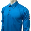 Kansas KSHSAA Men's Bright Blue Long Sleeve Volleyball Referee Shirt -Power Fit Wear Shop USA401KS BB.1 89707.1657455441