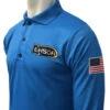 Louisiana LHSOA Bright Blue Long Sleeve Men's Volleyball Referee Shirt