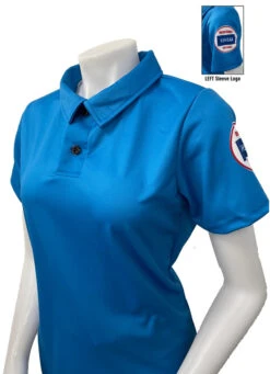 Kansas KSHSAA Women's Bright Blue Volleyball Referee Shirt -Power Fit Wear Shop USA402KS BB WF 00539.1651877094