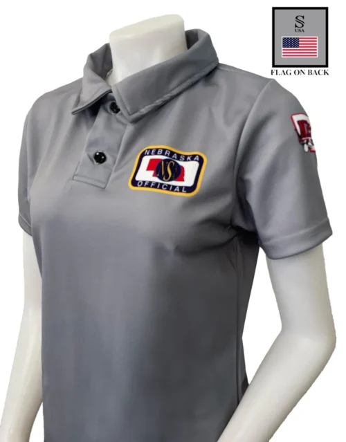 Nebraska NSAA Women's Grey Volleyball Referee Shirt-DC