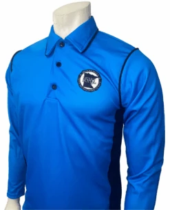 Minnesota MSHSL Men's Long Sleeve Bright Blue Volleyball/Swimming Referee Shirt