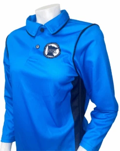 Minnesota MSHSL Women's Long Sleeve Bright Blue Volleyball/Swimming Referee Shirt