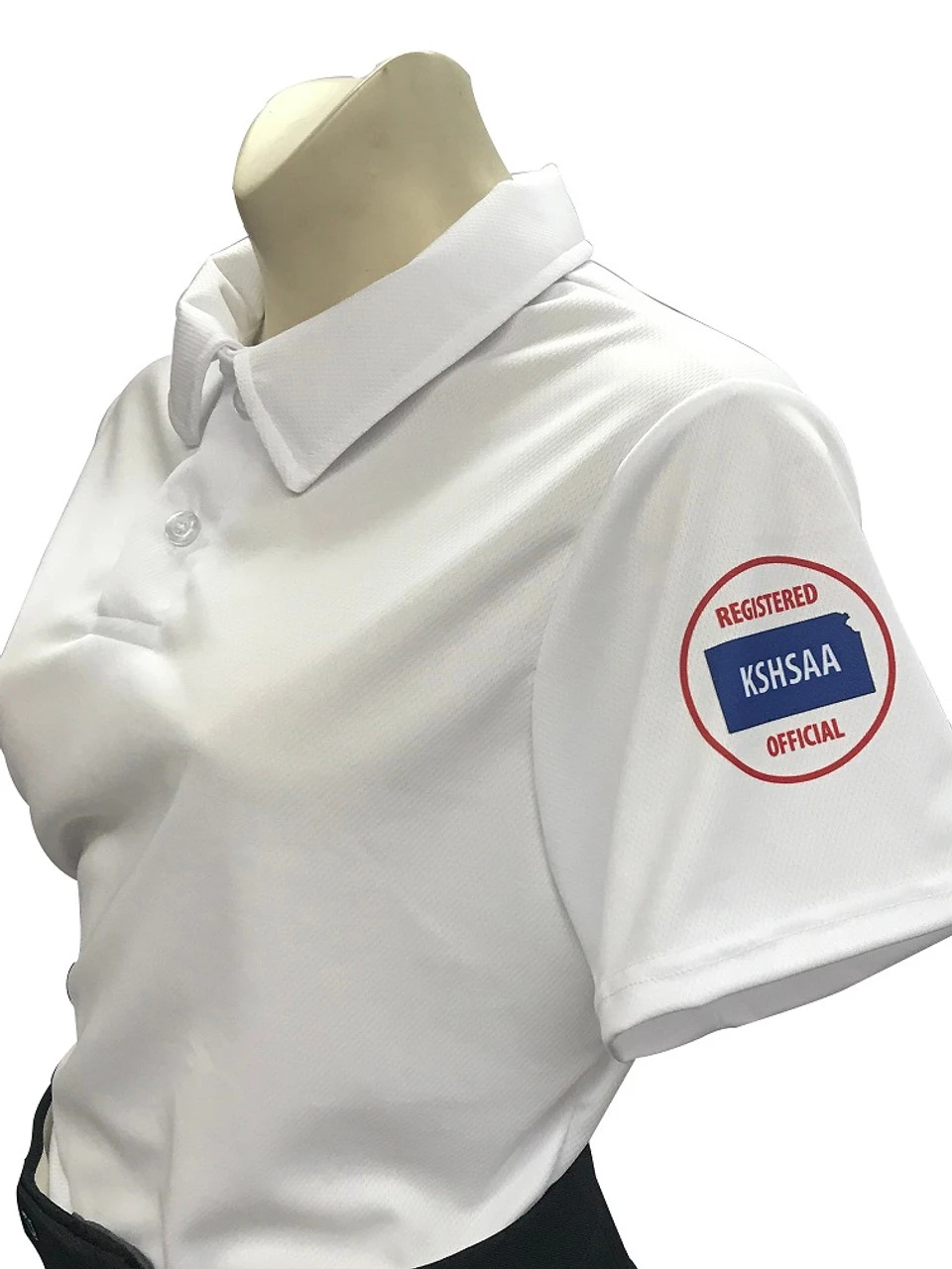 Kansas KSHSAA Women's White Volleyball Referee Shirt Reverse Flag 3 Kansas KSHSAA Women's White Volleyball Referee Shirt Reverse Flag