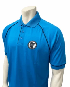 Minnesota MSHSL Men's Short Sleeve Bright Blue Volleyball/Swimming Referee Shirt -New