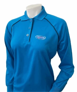 Kentucky KHSAA Embroidered Long Sleeve Women's Bright Blue Referee Shirt