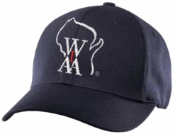 Wisconsin WIAA Navy Wool Fitted 6-stitch Combo Umpire Cap