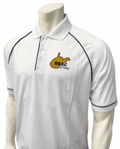 West Virginia SSAC Men's White Short Sleeve Volleyball Referee Shirt