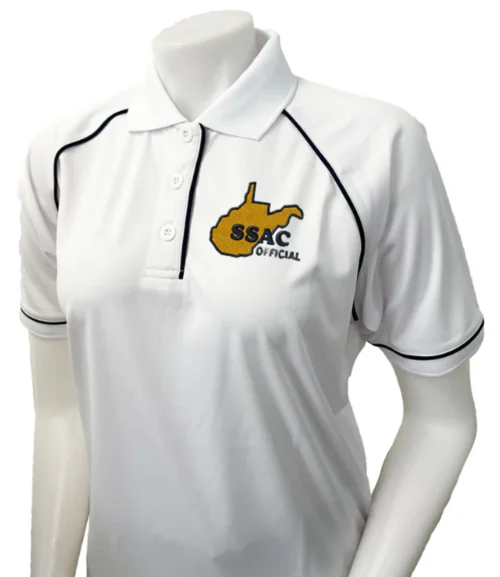 West Virginia SSAC Women's White Short Sleeve Volleyball Referee Shirt