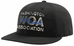 Washington WOA Black Ignite LT Laser Performance 8-stitch Umpire Cap