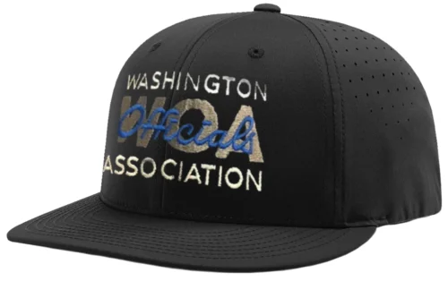 Washington WOA Black Ignite LT Laser Performance 6-stitch Umpire Cap