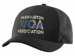 Washington WOA Fitted Black 6-stitch Combo Umpire Cap