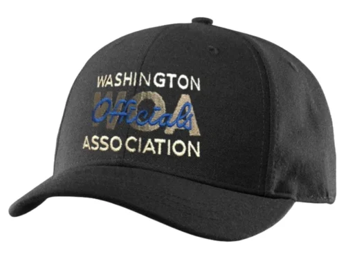 Washington WOA Fitted Black 6-stitch Combo Umpire Cap
