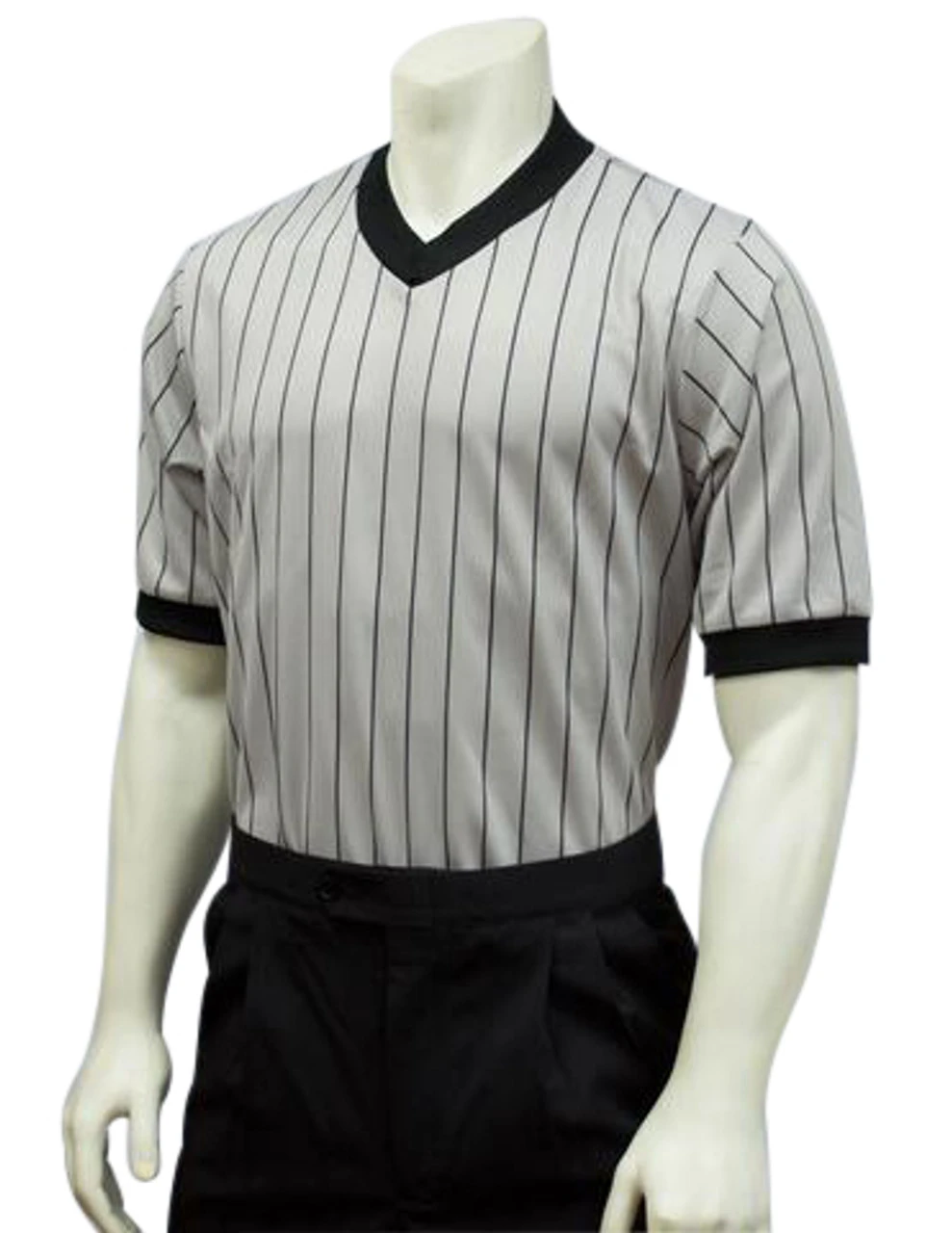 Smitty Ultra Mesh Grey Pinstripe Wrestling Referee Shirt 3 Smitty Ultra Mesh Grey Pinstripe Wrestling Referee Shirt
